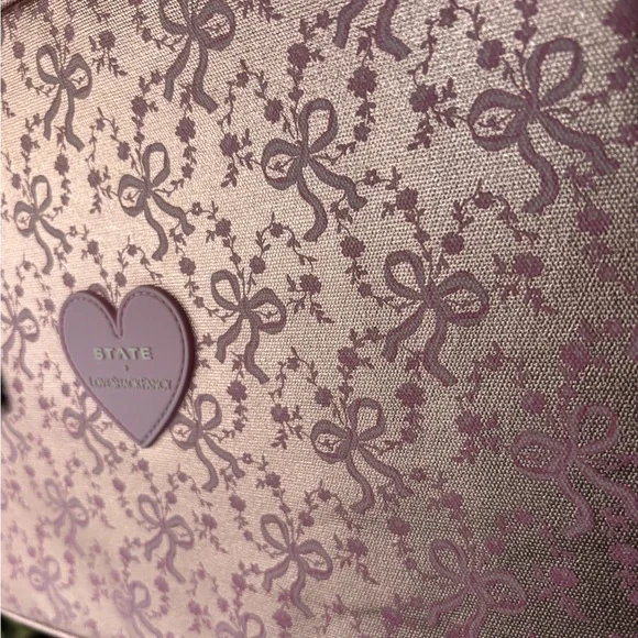 LoveShackFancy state laptop case / bag pink coquette bow print - Picture 8 of 9